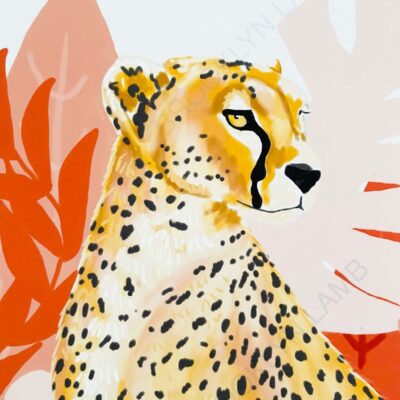 Cheetah + Flora - Print